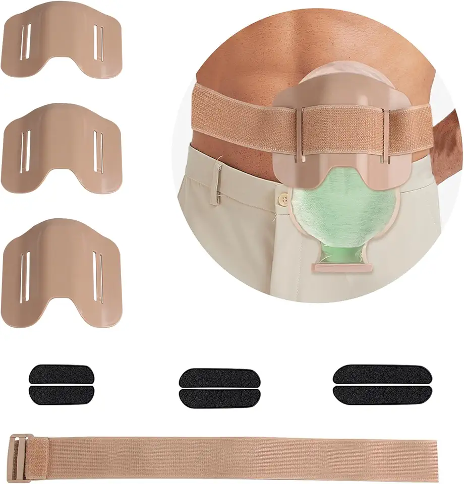 Stoma Shield, Ostomy Belt, Anti-Collision Sports Work Protection Shield Ostomy Bag Cover Ileostomy Ostomy Supplies, Compatible with Ostomy Bags