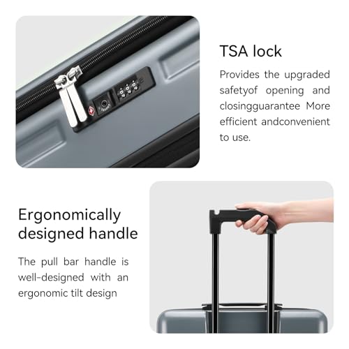 ROAMING Grace Expandable Carry On Luggage Airline Approved, 20 Inch Hardside Carry On Suitcase with Wheels