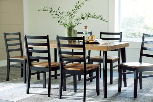 Signature Design by Ashley Caitbrook Rustic 7 Piece Dining Set, Include Table and 6 Chairs, Gray
