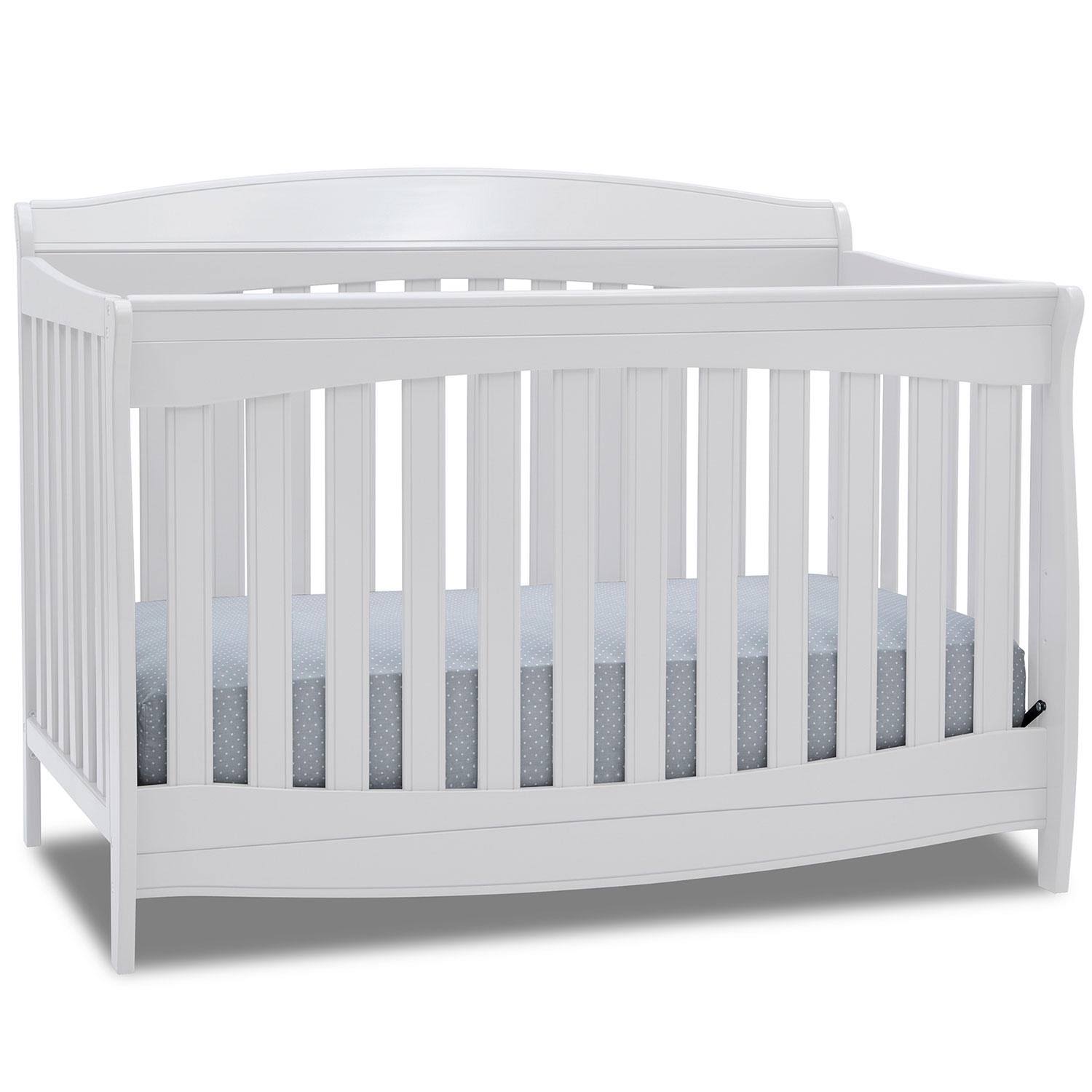 Delta Children Colton 6-in-1 Convertible Crib, Bianca White