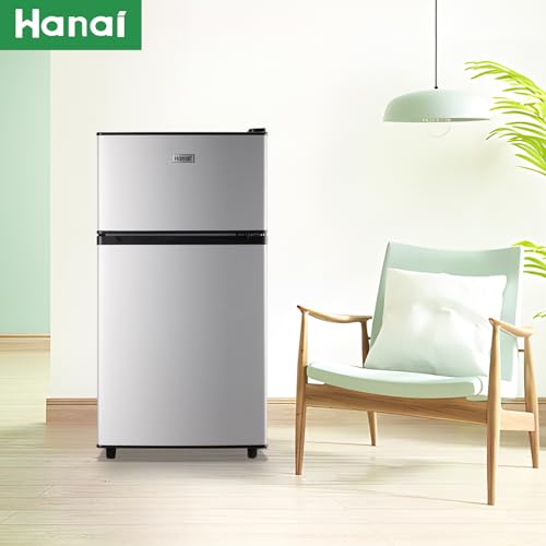 WANAI Refrigerator Single Door Fridge Refrigerator with Adjustable Thermostat, Removable Shelves Refrigerator Suitable For Dorm, Office, Living room