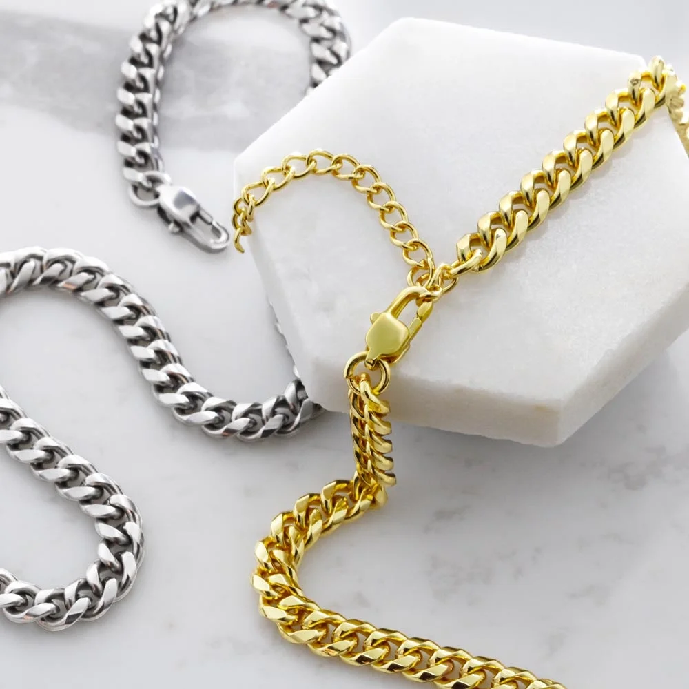 Custom Giant 14K Yellow Gold Chain Necklace for Boyfriend, Gift for Adult Male