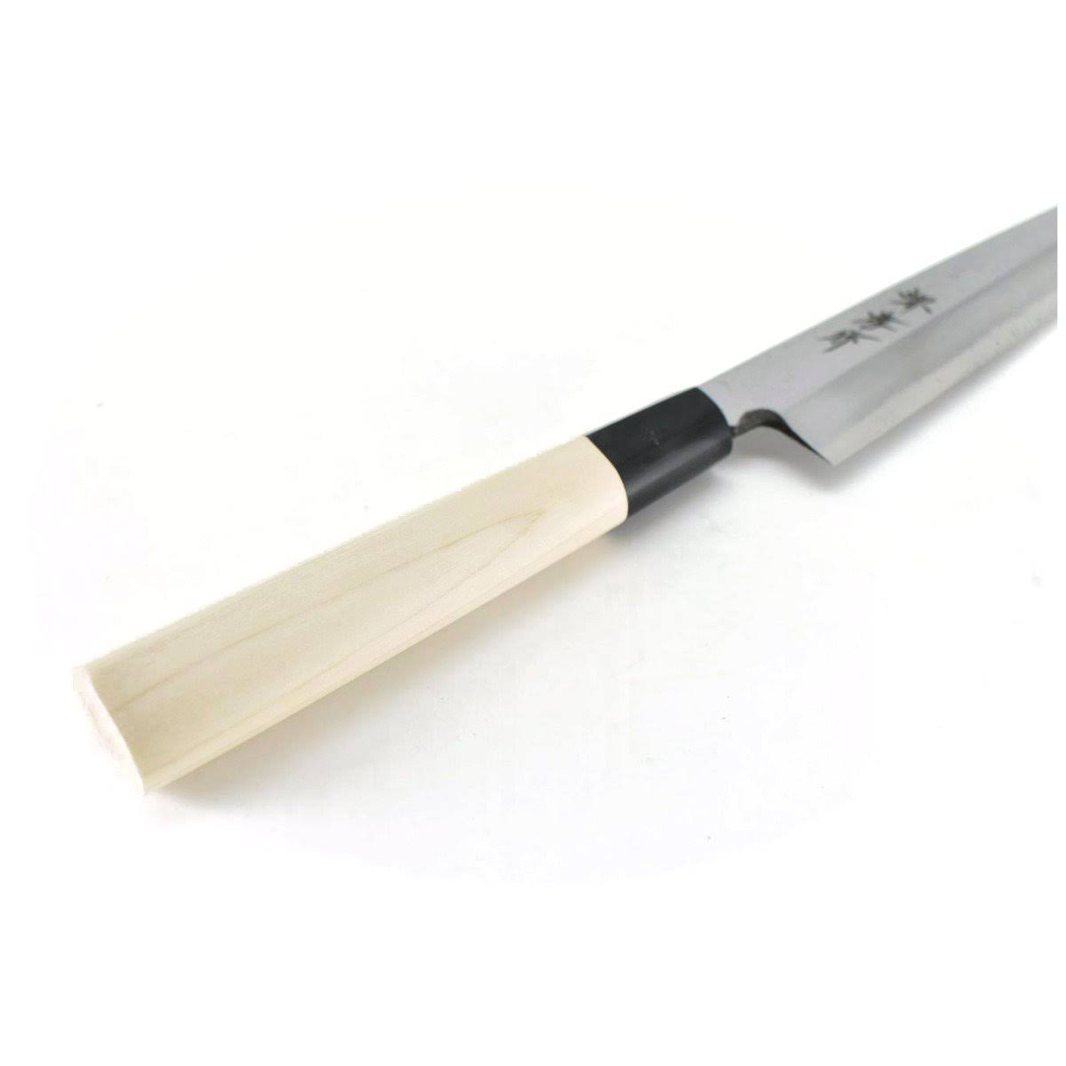 Sakai Takayuki Kasumitogi White Steel Yanagiba Japanese Knife Magnolia Handle