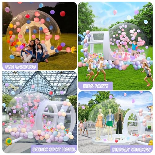 FBSPORT Inflatable Bubble House 10FT, Bubble House Dome Inflatable with 750W Air Blower for Kids and Adults Includes 100 Balloons
