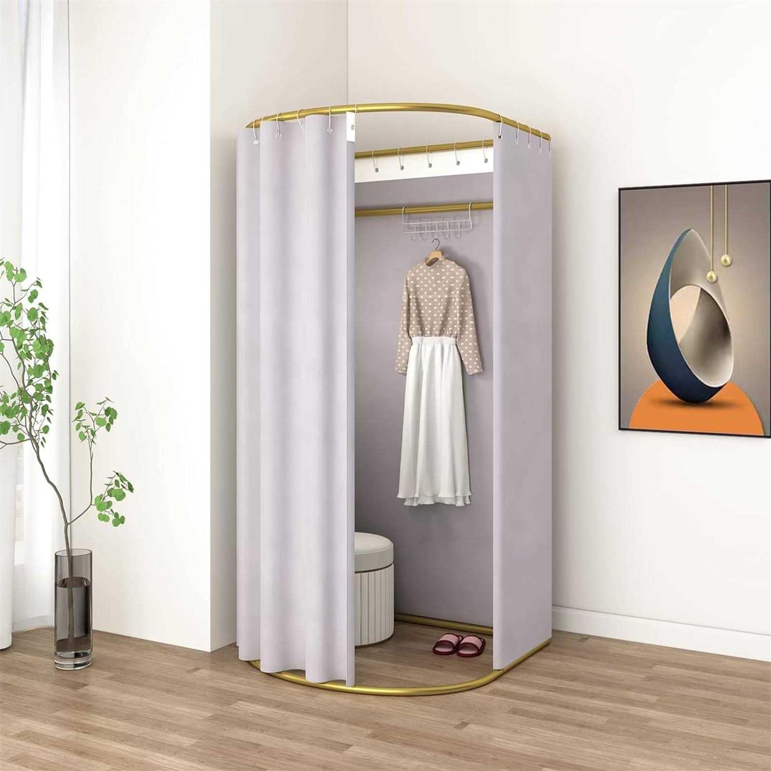 Madamera Clothing Store Fitting Room with Shading Curtain Portable Temporary Mobile Privacy Protection Dressing Room - Sports Supplies Online Store