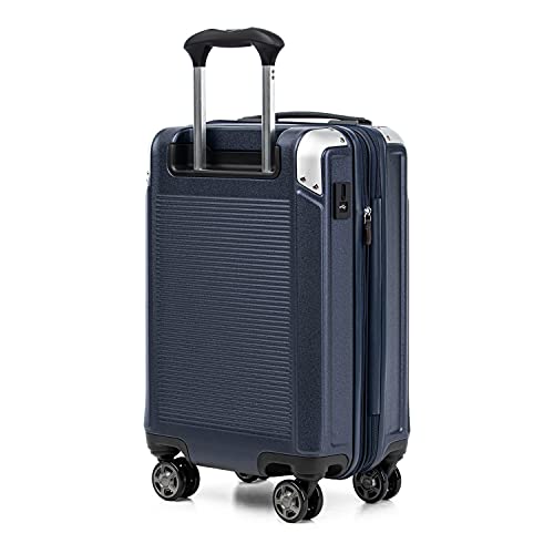 Travelpro Platinum Elite Hardside Expandable Carry on Luggage, 8 Wheel Spinner, TSA Lock, Hard Shell Polycarbonate Suitcase, Metallic Sand