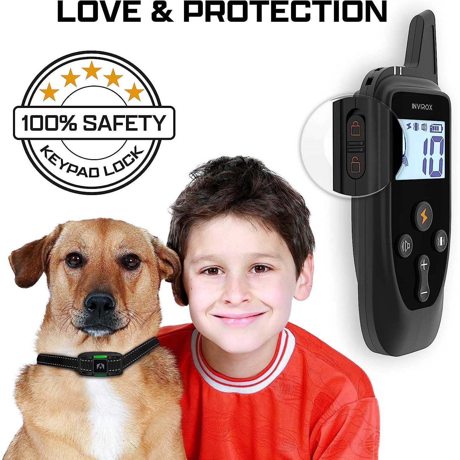 INVIROX Dog Shock Collar for Large Dogs 123 Levels Dog Training Collar - Pet Supplies online store