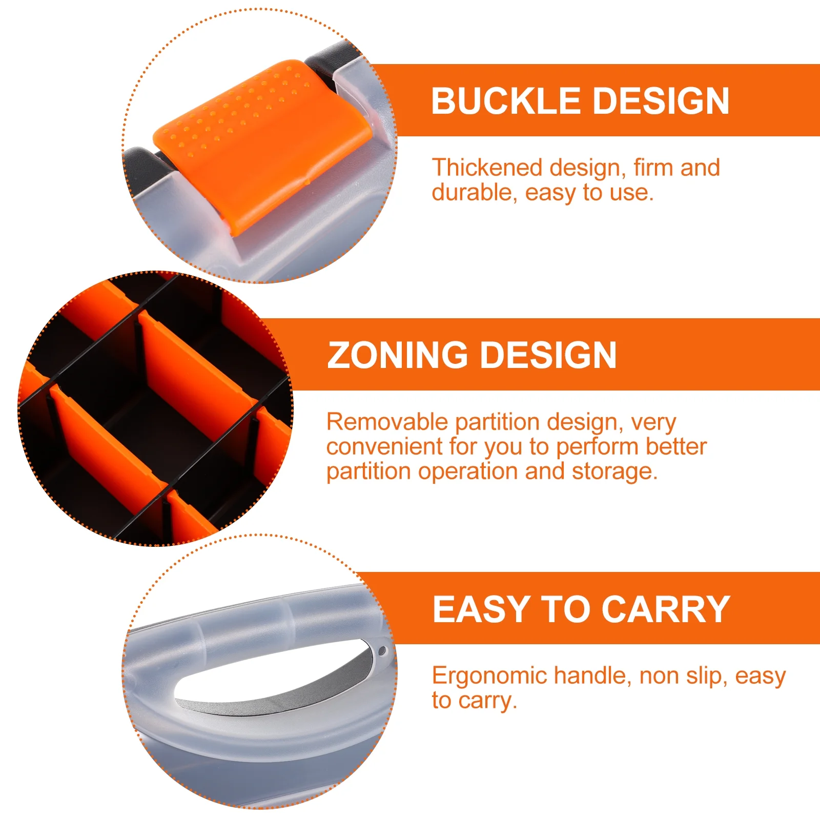 2pcs Screw Tool Organizer: Tackle Box Storage With Removable Dividers- Impact Resistant Polymer Storage Bins For Nuts,, Small Parts,- compartment