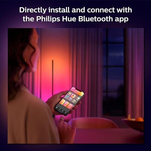 Philips Hue Indoor 6-Foot Smart LED Light Strip Base Kit with Plug - Flowing Multicolor Effect - 1 Pack - Control with Hue App