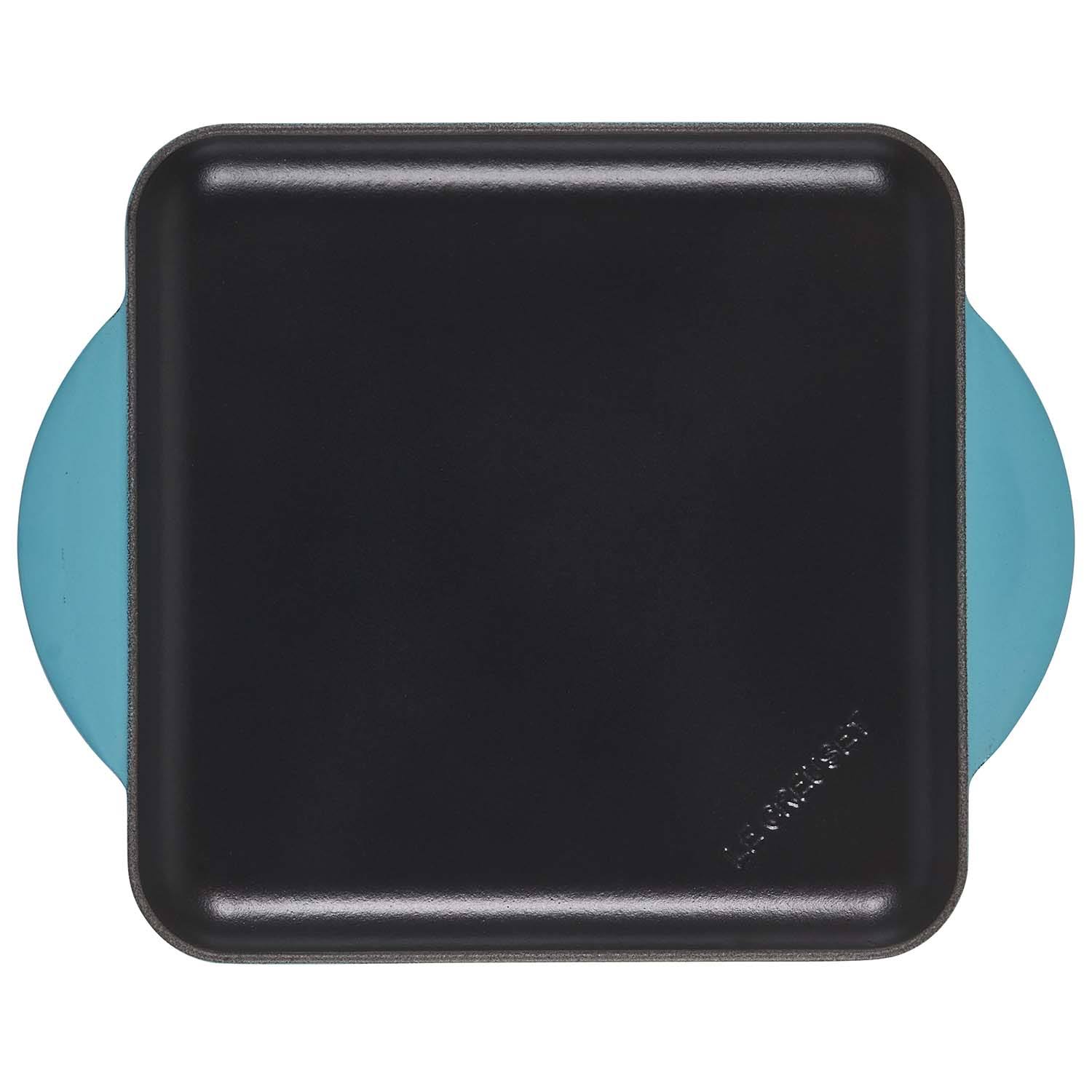 Le Creuset 9.5x22 Cast Iron Square Griddle - Caribbean