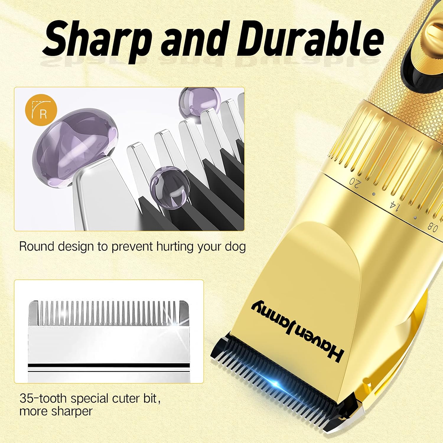 Dog Clippers 12V High Power, Plug-in Dog Hair Trimmer Set