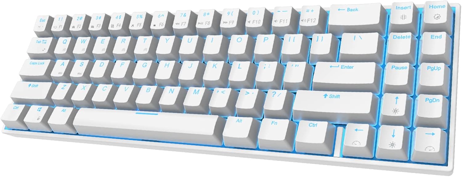 RK ROYAL KLUDGE RK71 Wireless Mechanical Keyboard 70% 71 Keys Bluetooth Tenkeyless USB Wired Compact Keyboard Portable Gaming/Office with Stand-Alone