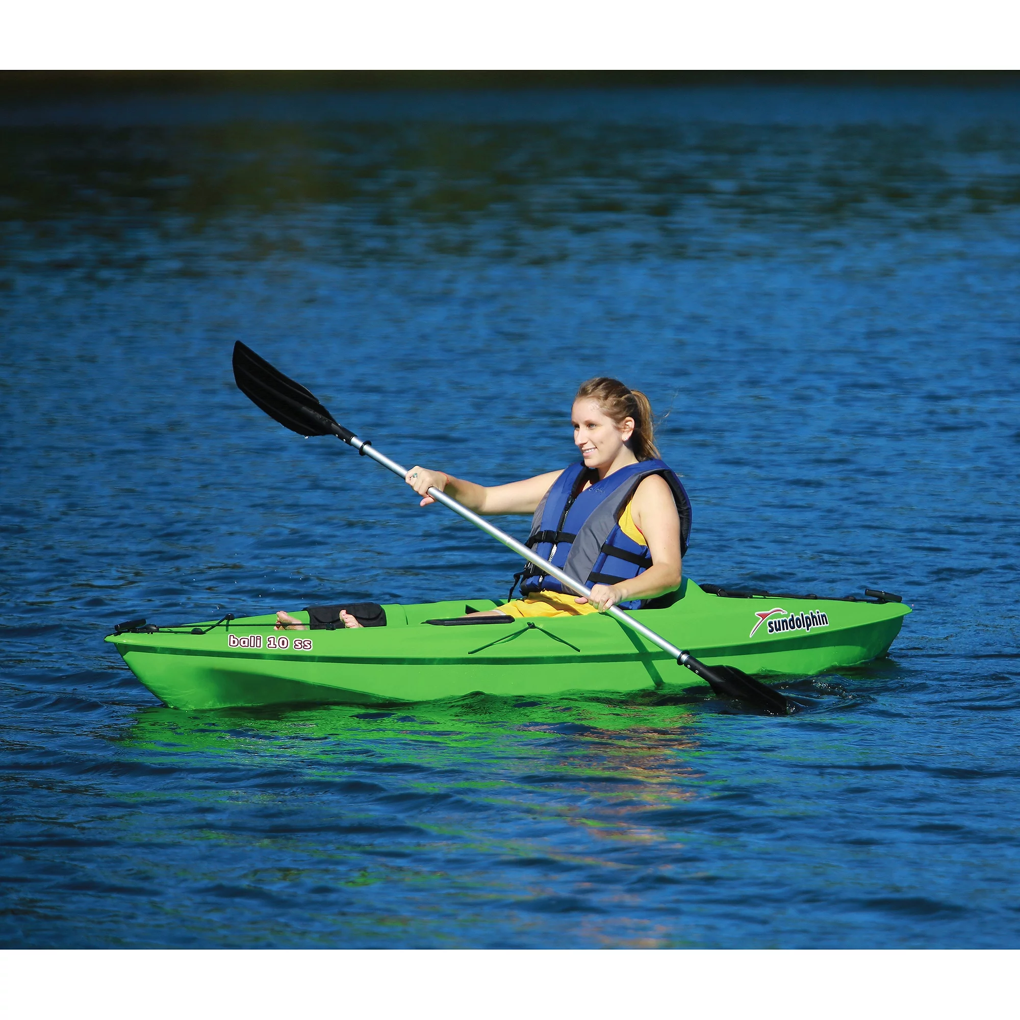 Sun Dolphin Bali 10' Sit-on Recreational Kayak Tangerine, Paddle Included