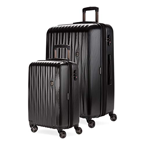 SwissGear 7272 Energie Expandable Hardside Luggage with Spinner Wheels and TSA Lock, Gunmetal, Carry-On 19-Inch