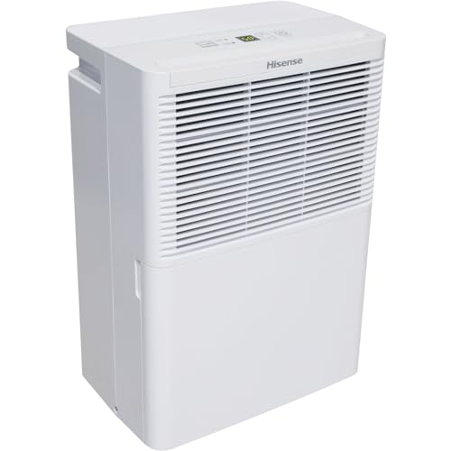 Hisense Energy Star 25-Pint Portable Dehumidifier with Auto-Shutoff, Home Dehumidifier and Moisture Absorber For Basement, Garage