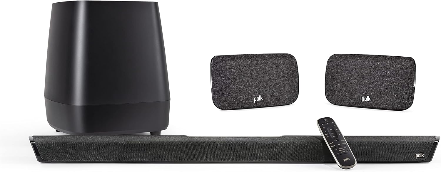 Polk Audio MagniFi Max SR Home Theater Surround Sound Bar | Works with 4K & HD TVs | HDMI, Optical Cables