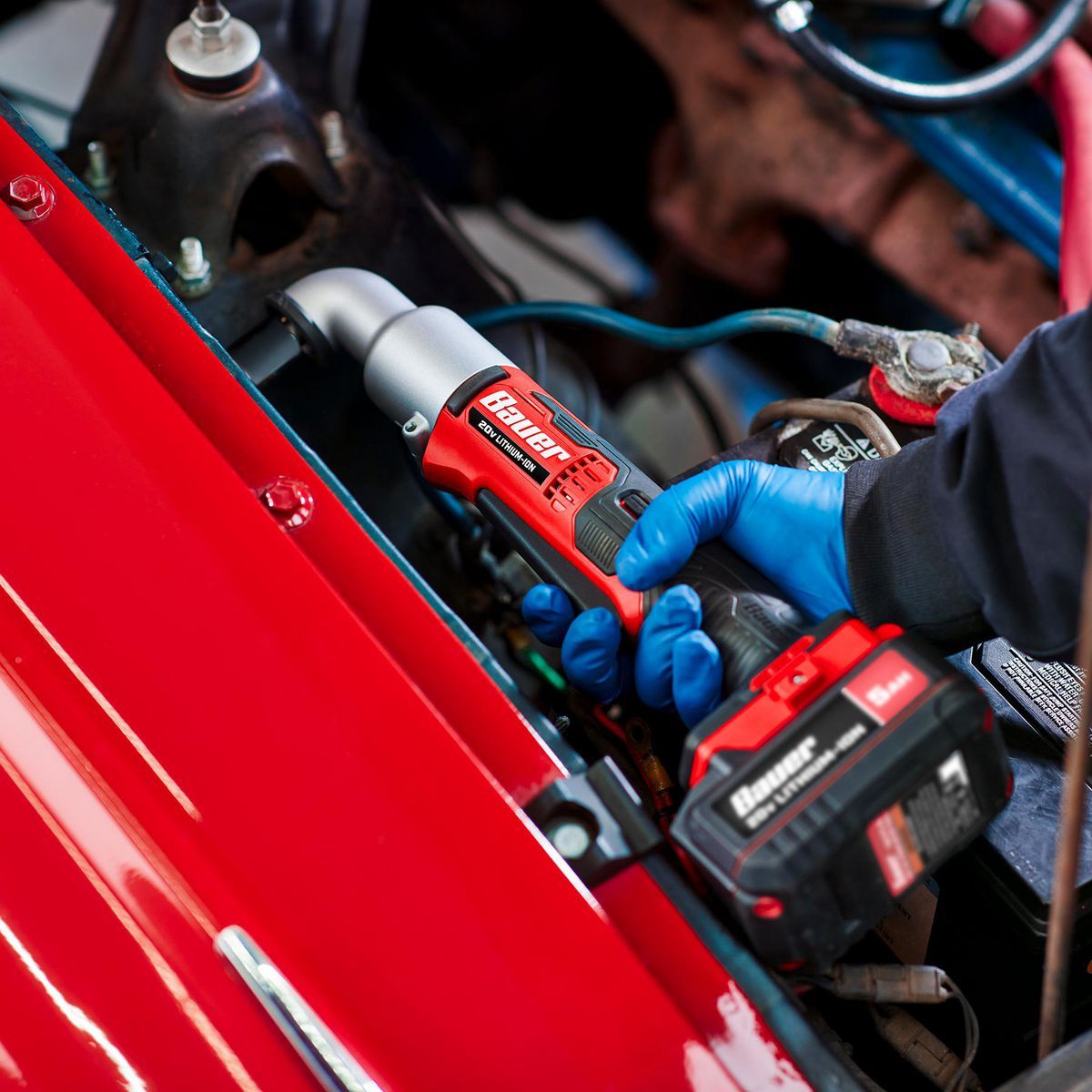 BAUER 20V Cordless, 3/8 in. Right-Angle Impact Wrench - Tool Only