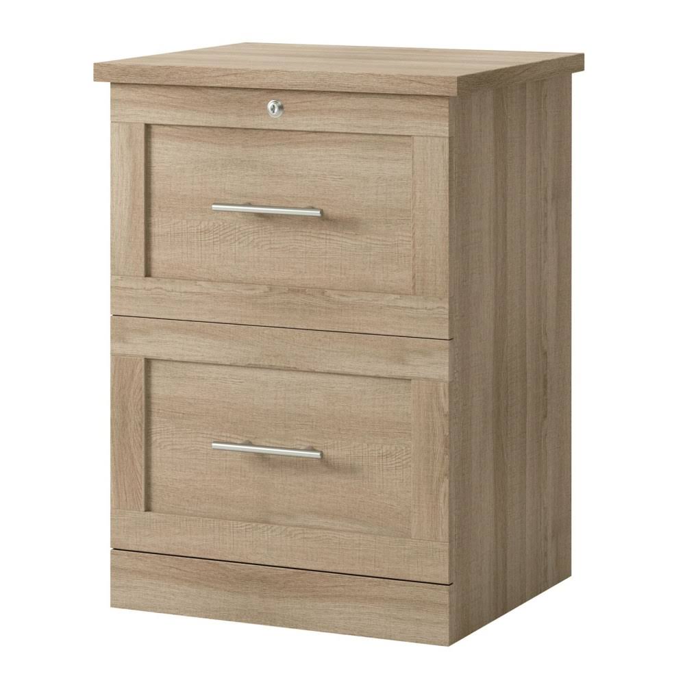 Realspace 2-Drawer 17x22D Vertical File Cabinet, Spring Oak
