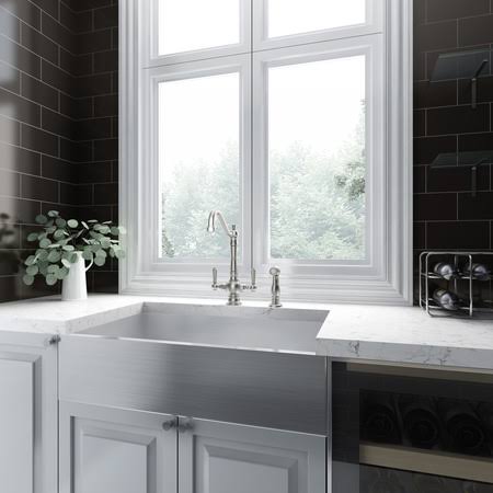 Americana 2AM401-BN 2 Hole Two Handle Kitchen Faucet - Brushed Nickel