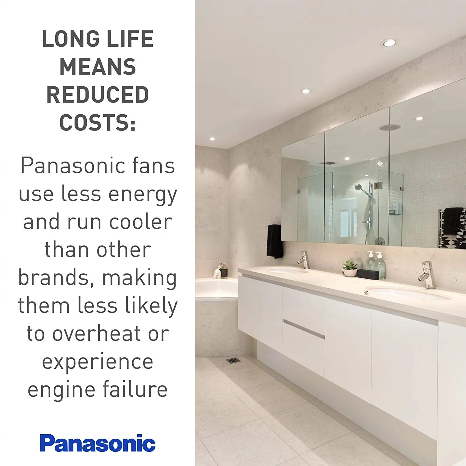 Panasonic Bath Fan Ceiling WhisperFitEZ w/Light | FV-08-11VFL5E