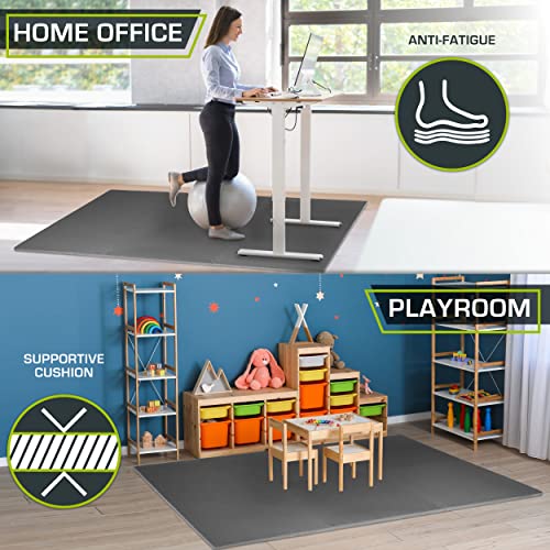ProsourceFit Extra Thick Puzzle Exercise Mat , EVA Foam Interlocking Tiles for Protective, Cushioned Workout Flooring for Home and Gym Equipment