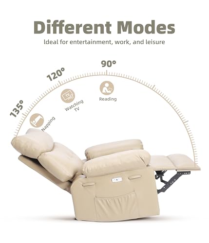 GarveeHome Electric Swivel Massage Chair, Power Rocking Recliner with Vibration and Heating