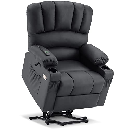 MCombo Oversized Power Lift Recliner Chair for Elderly, Lift Chair with Heat and Massage, Lift Recliner for Big and Tall, Cup Holders