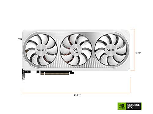 GIGABYTE GeForce RTX 5070 Ti AERO OC 16G Graphics Card, 16GB 256-bit GDDR7, PCIe 5.0, WINDFORCE Cooling System, GV-N507TAERO OC-16GD Video Card