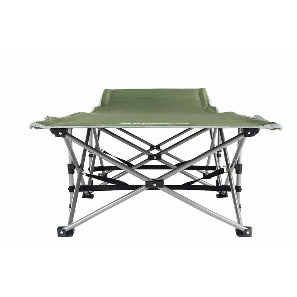 KingCamp Strong Stable Folding Camping Bed Cot with Carry Bag (Green)