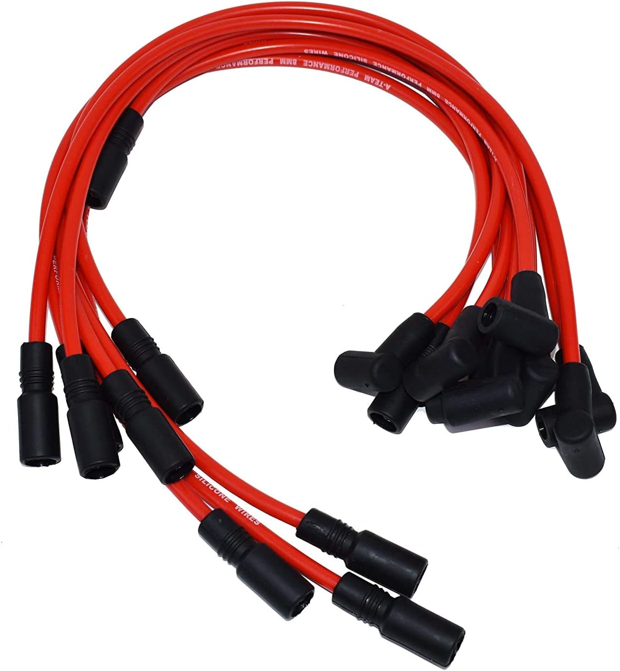 A-Team Performance - Distributor Cap, Rotor, Remote Ignition Coil Tune Up Kit, and 8.0mm Spark Plug Wires Kit