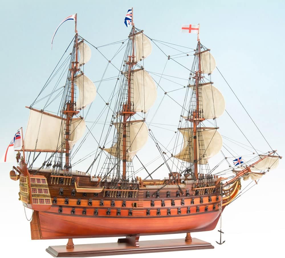 Seacraft Gallery HMS Victory Wooden Model Ship 37.4"- Fully Assembled Handcrafted Wooden Toy Ship Model - Wooden Large Model Ships