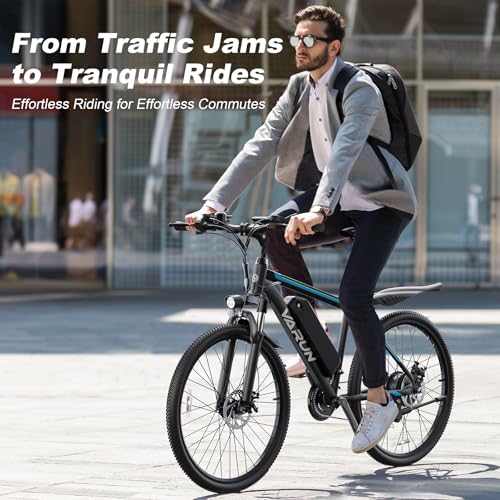VARUN Electric Bike for Adults 500W (Peak 750W) Electric Mountain Bike, 45 Miles 20 MPH E Bike with 48V Removable Battery