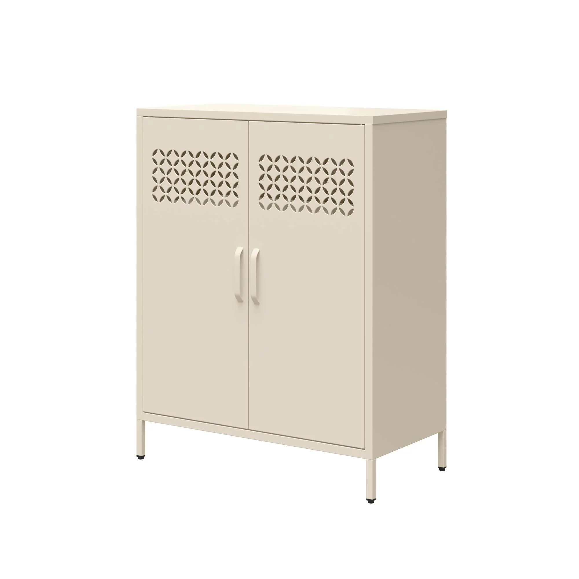 Mr. Kate Annie Short Metal 2 Door Cabinet, Parchment