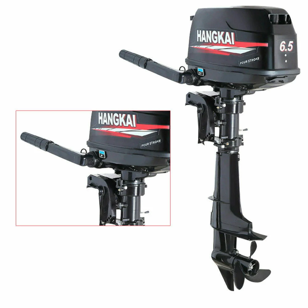 4Stroke 6.5HP Outboard Motor Marine Boat Engine Water Cooling CDI System 6.5HP 4-Stroke Outboard Motor Tiller control Boat Engine Water Cooling 123CC
