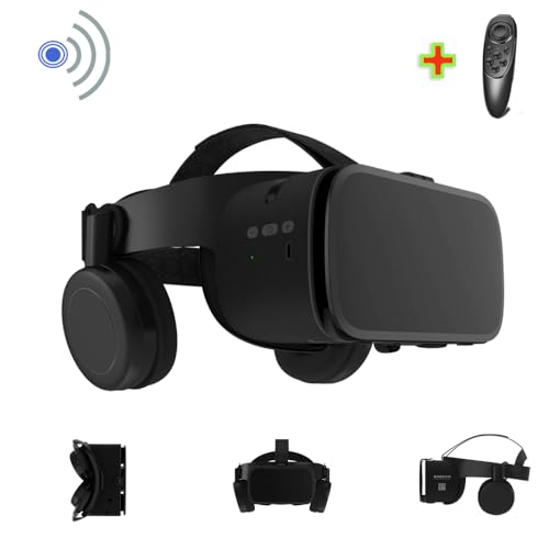 VR Headset for iPhone & Android Phones with Wireless Headphones