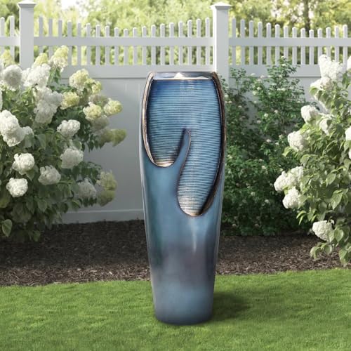 watnature 38.7”Tall Outdoor Water Fountains and Waterfalls - Indoor Water Urn Fountain
