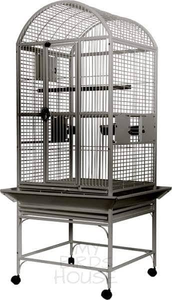 Au0026E Cage 9002422 Black Dome Top Bird Cage, Medium