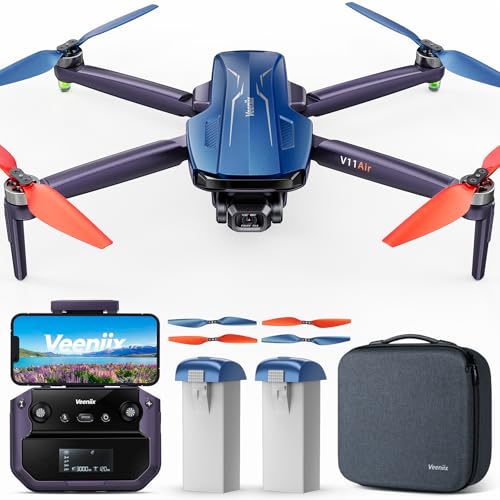 V11Air Drone with 6K Camera for Adults, 3-Axis Gimbal Drones with 4K/30fps Video, 10000ft FPV Transmission Professional Drone