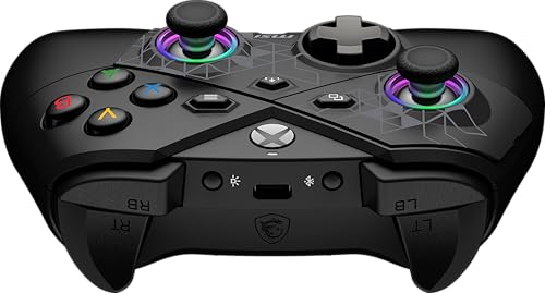 MSI Force PRO W Wireless Gaming Controller – Rechargeable Gamepad with Dual Vibration, Hall Effect Triggers, Certified for Xbox Consoles