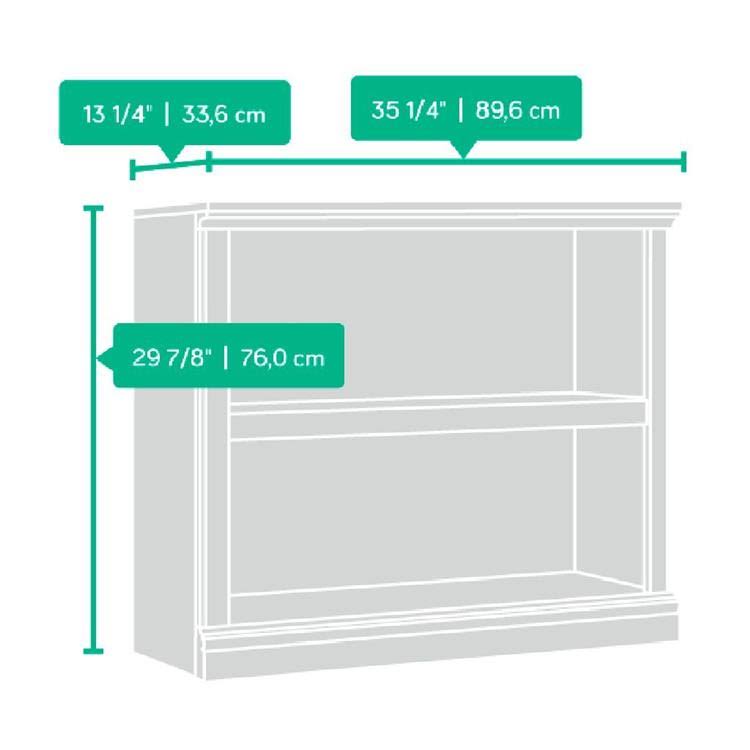 Sauder 2-Shelf Bookcase Select Cherry