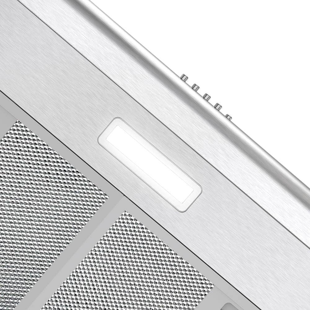 Streamline 30 in. Moncalieri Ductless Undermount Range Hood in Brushed Stainless Steel with Mesh Filters, Push Button Control, LED Light