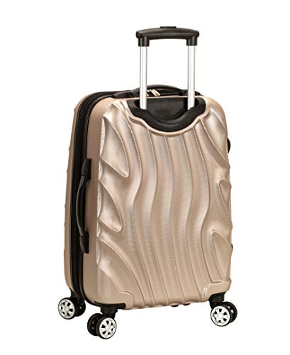 Rockland Melbourne Hardside Expandable Luggage with Spinner Wheels, 2TONENAVY, 2 Piece (20/28)