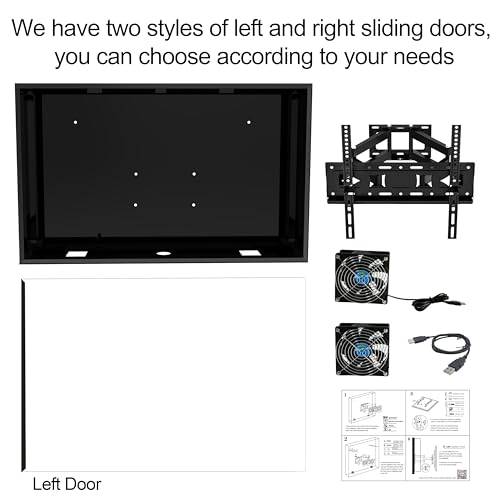 acrtmatic Weatherproof Outdoor TV Enclosure, with Transparent Front Panel, Clear Television Cover for 43-65 inch Screens for Outside