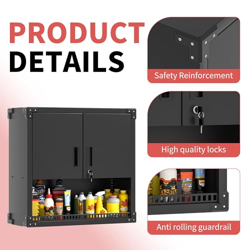 Mobile Tool Storage Cabinet with Wheels,Heavy Duty Rolling Tool Cabinets for Garage,Metal Storage Cabinets with 4 Drawer and 1 Locking Doors