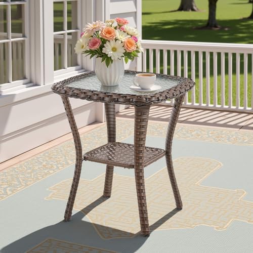7 Pieces Outdoor Furniture Set with Swivel Chairs