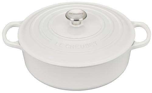 Le Creuset Enameled Cast Iron Signature Round Wide Dutch Oven, 6.75 qt., Cerise