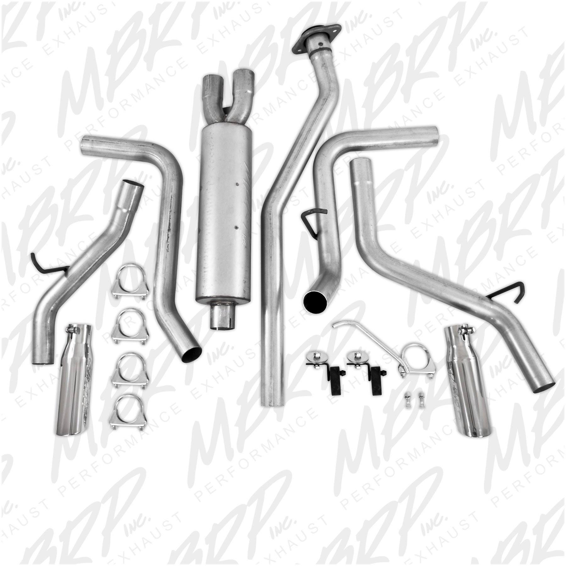 2015 Ford F-150 MBRP Installer Series Cat Back Dual Split Side Exit Exhaust System - S5254AL