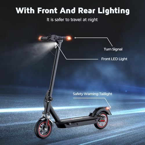 iScooter Electric Scooter for Adults,50/30 Miles Range, 28 MPH Top Speed, 800/750W Motor, 10" Pneumatic Tires
