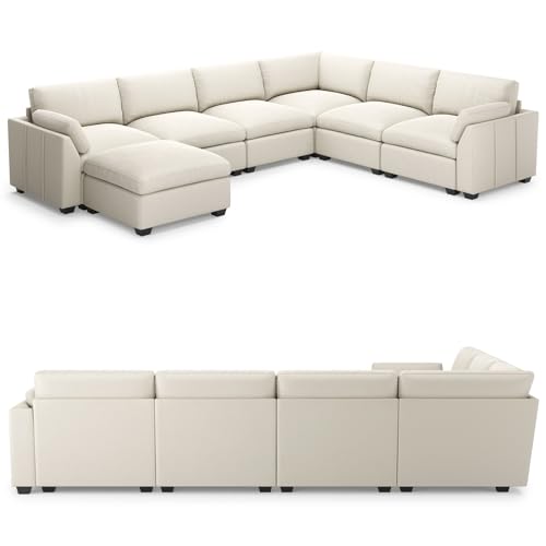 Belffin Extra Large Modular Sectional Sofa,106.3" 4-Seater L Shaped Couch,Velvet Convertible Sectional Couches for Living Room
