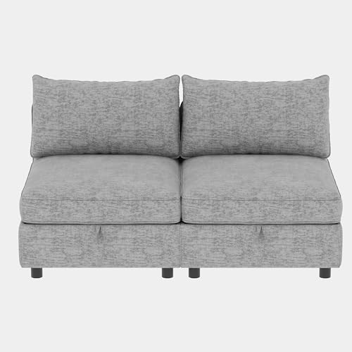 Oversized Modular Storage Sectional Sofa Customizable Seating Group Sofa&Couch Convertible Sleeper Sofabed with Movable Ottomans and Seat